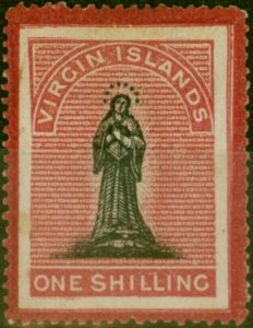 Virgin Islands 1867 1s Black & Rose-Carmine SG18 Fine Unused