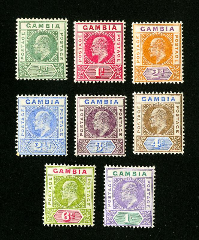 Gambia Stamps # 28-35 VF OG H Set of 8 Scott Value $179.50