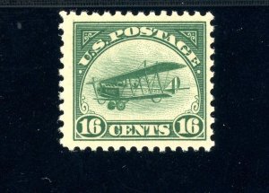 USAstamps Unused FVF US 1918 Airmail Jenny Scott C2 OG MNH SCV $120