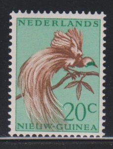 Netherlands New Guinea,  20c Bird of Paradise (SC# 29) MNH