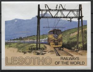 LESOTHO, RAILWAYS OF THE WORLD SS IMPERFORATED	