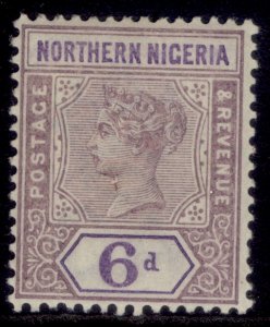 NORTHERN NIGERIA QV SG6, 6d dull mauve & violet, M MINT. Cat £32.