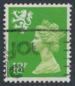 Scotland GB  Machin 18p SG S60a  Used  perf 13½ x 14 SC# SMH36 