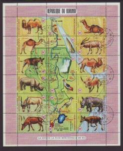 This is a Burundi Animals Map C127 CTO VF