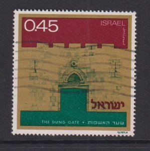 Israel  #490  used  1972  without tab  Gates of Jerusalem  45a