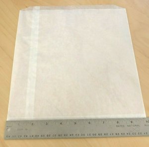 One Hundred (100) Glassine - Open flap - 10 x 11 1/2