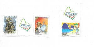 BRAZIL 2006 LUBRAPEX  RIO DE JANEIRO ART GRAFITTIERS URBAN ART 2 VALUES + LABELS