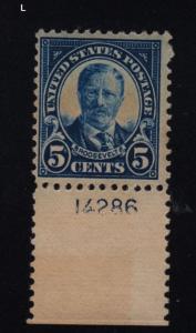1922 Sc 557 MNH plate number single Hebert CV $96