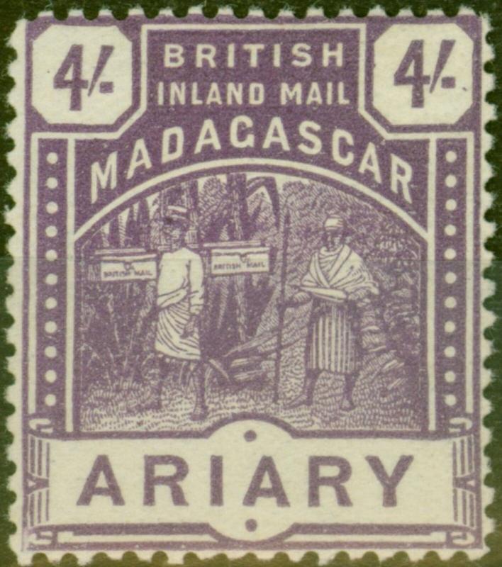 Madagascar 1895 4s Brt Purple SG62 V.F Very Lightly Mtd Mint