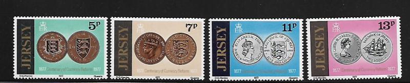 GB,JERSEY,171-4, MNH, CENTENARY OF JERSEY'S CURRENCY REFORM