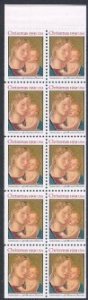 US Stamp #2578a MNH - Christmas Madonna & Child Booklet Pane of 10