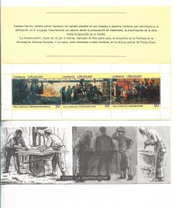 URUGUAY 1997 CONSTRUCTION PAINTING E. GARINO BOOKLET SC. 1705 MINT NH