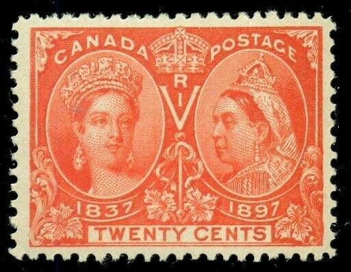 CANADA #59, 20¢ vermillion, og, LH, XF