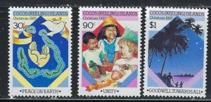 Cocos Is 169-71 MNH 1987 Christmas (fe4803)