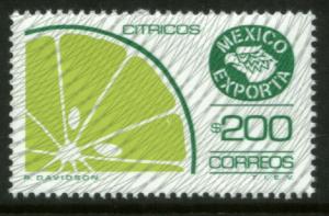 MEXICO Exporta 1135a $200P Citrus Unwmkd Fosfo Paper 5 MNH