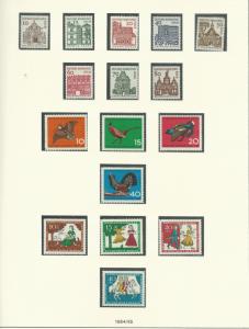 1961-1985 Berlin Red Hingless Stamp Album With Unused Never Hinged Stamps