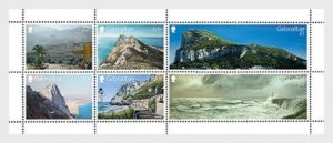 2018    GIBRALTAR  -  VIEWS OF ROCK   - MINI SHEET UNMOUNTED MINT 