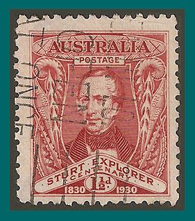 Australia 1930 Charles Sturt, used  104,SG117