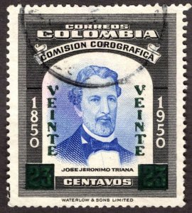 1958, Colombia 20c, Used, Sc 692