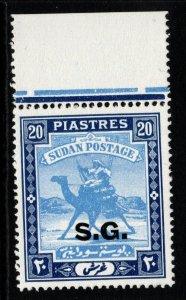 SUDAN SGO42 1946 20p PALE BLUE & BLUE MNH