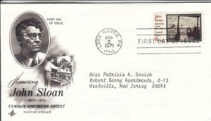 1971, Honoring John Sloan, Artcraft, FDC (D15665)