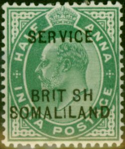 Somaliland 1903 1/2a Green SG06a 'BRIT SH' Fine MM (2) 