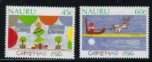 Nauru 397-98 MNH 1992 Christmas (fe1140)