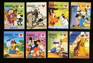 DOMINICA - Scott 2060A-G & 2061-2 - VFMNH - DISNEY - Mickey Minnie Mouse  - 1998 