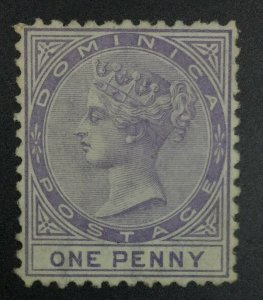 MOMEN: DOMINICA SG #1 1874 P12.5 CROWN CC UNUSED £150 LOT #62135