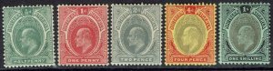 SOUTHERN NIGERIA 1907 KEVII RANGE TO 1/-