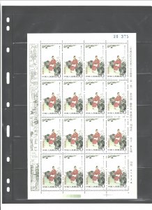 P. REPUBLIC OF CHINA 1983 PAINTINGS by LIU-LINGCANG FULL SHEETS #1872-1875 MNH