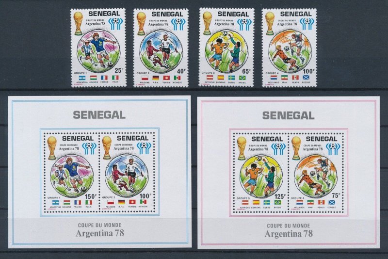 [111080] Senegal 1978 Sport football soccer With 2 souvenir sheets MNH