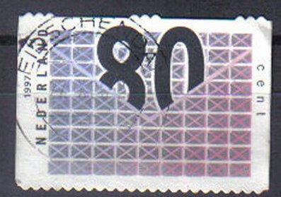 NETHERLANDS, 1997, used 80c, Business Stamps. DIFFERENT CANCELS EACH