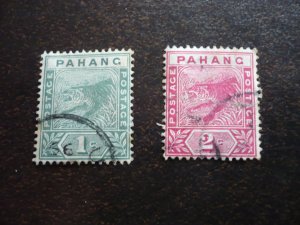 Stamps - Pahang - Scott# 11-12 - Used Part Set of 2 Stamps