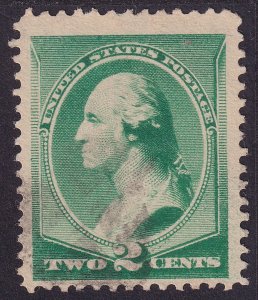 US 213 2c grn UVF SINGLE FROM 1883 - 7P14