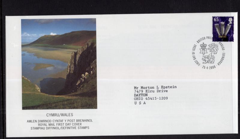 Great Britain Wales 23 Typed FDC