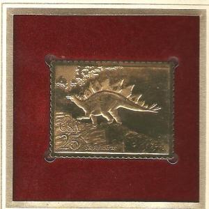 US 2424 FDC Stegosaurus Dinosaur with Gold Replica