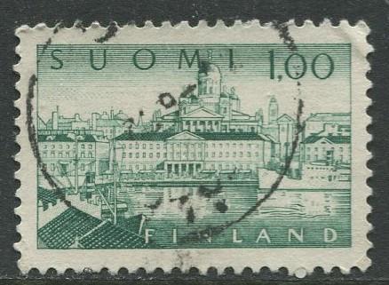 Finland - Scott 410 - South Harbour Helsinki -1963- Used - Single 1m Stamp
