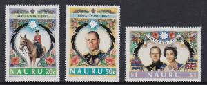 Nauru 1982 Royal Visit Scott (257-59) MNH