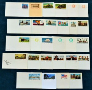 1981-87 US Sc. #UX92-UX119 complete lot of 28 mint postal cards, very good shape