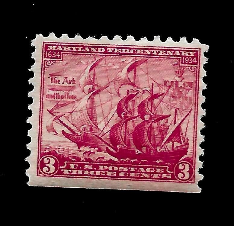   US 1936 SC# 736 - 3 c Maryland Tercentenary NSE Mint NH - Vivid Color