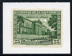 El Salvador 1944 colour trial proof of 25c National Palac...