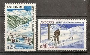 Andorra-French 169-70 MNH 1965 Winter Sports