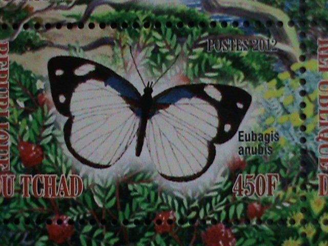 CHAD STAMP-2012 COLORFUL BEAUTIFUL LOVELY BUTTERFLY MNH MINI SHEET- VERY FINE