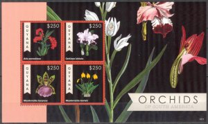 Guyana 2012 Flowers Sheet MNH