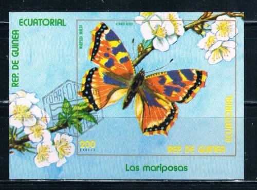 Equatorial Guinea Butterfly Souvineer Sheet Used (E0001)+