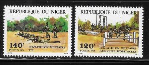 Niger 1984 Military Pentathlon Hurdles Shooting Sc 650-651 MNH A2020