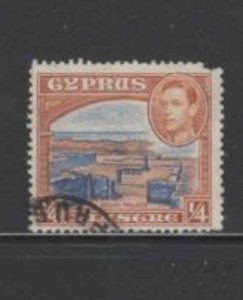 CYPRUS #143 1938 1/2pi KING GEORGE VI & RUINS F-VF USED