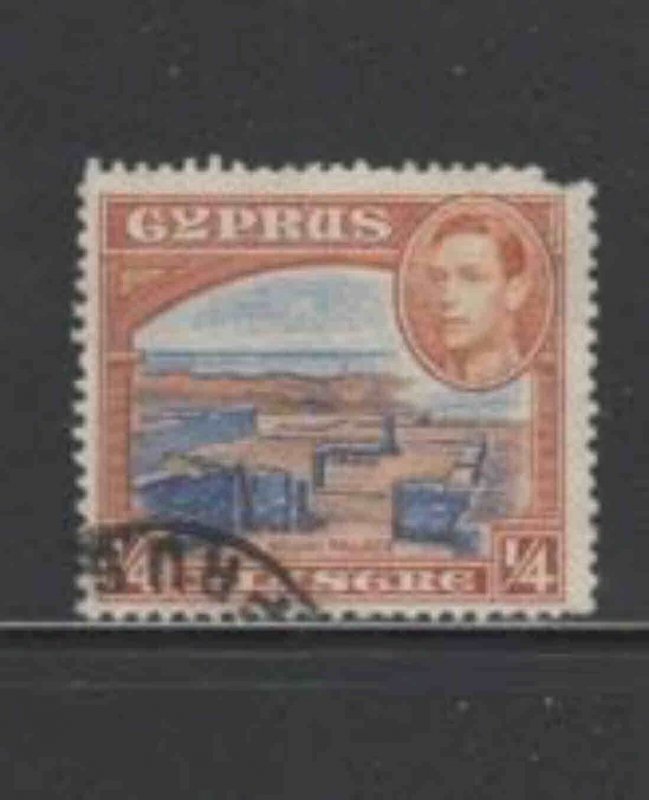 CYPRUS #143 1938 1/2pi KING GEORGE VI & RUINS F-VF USED