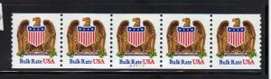 #2602 MNH strip/5 #A77777 10c Eagle & Shield 1991-93 